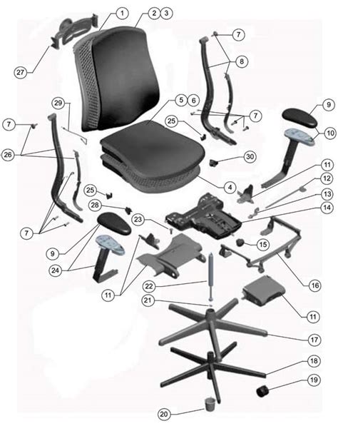 herman miller aeron chair parts